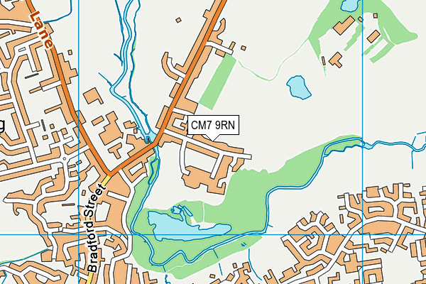CM7 9RN map - OS VectorMap District (Ordnance Survey)