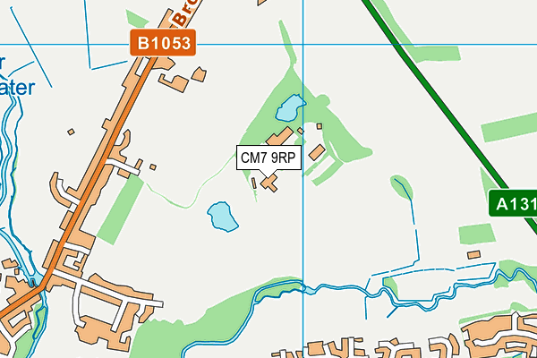 CM7 9RP map - OS VectorMap District (Ordnance Survey)