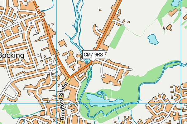 CM7 9RS map - OS VectorMap District (Ordnance Survey)