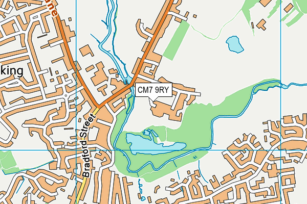 CM7 9RY map - OS VectorMap District (Ordnance Survey)