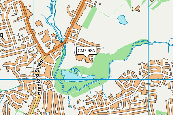 CM7 9SN map - OS VectorMap District (Ordnance Survey)