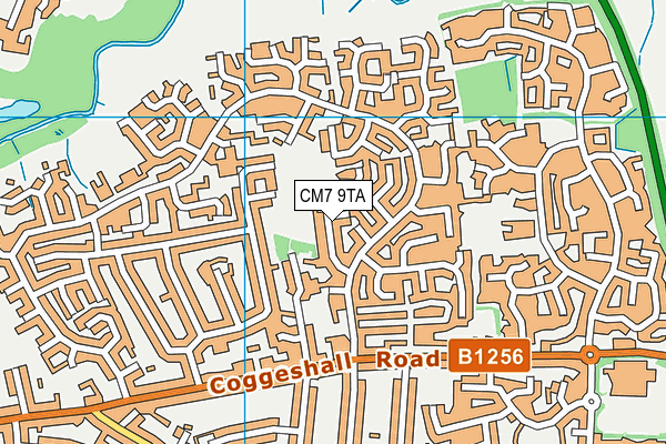 CM7 9TA map - OS VectorMap District (Ordnance Survey)