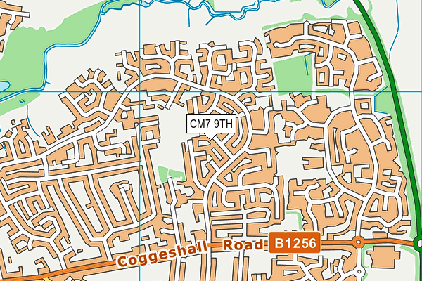 CM7 9TH map - OS VectorMap District (Ordnance Survey)