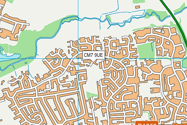 CM7 9UE map - OS VectorMap District (Ordnance Survey)