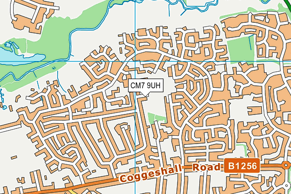 CM7 9UH map - OS VectorMap District (Ordnance Survey)