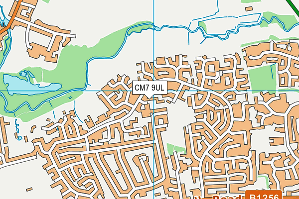 CM7 9UL map - OS VectorMap District (Ordnance Survey)