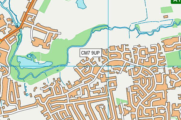 CM7 9UP map - OS VectorMap District (Ordnance Survey)