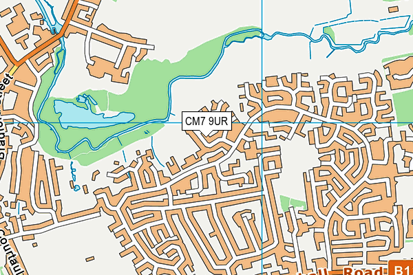 CM7 9UR map - OS VectorMap District (Ordnance Survey)