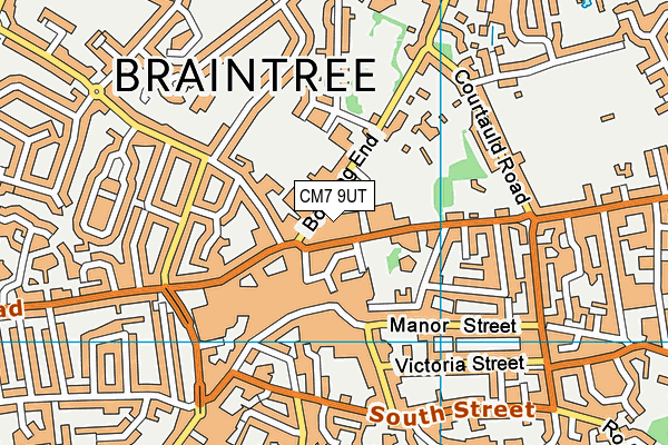 CM7 9UT map - OS VectorMap District (Ordnance Survey)