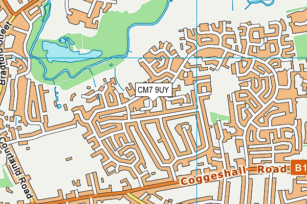 CM7 9UY map - OS VectorMap District (Ordnance Survey)