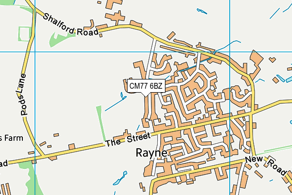 Rayne Primary and Nursery School map (CM77 6BZ) - OS VectorMap District (Ordnance Survey)