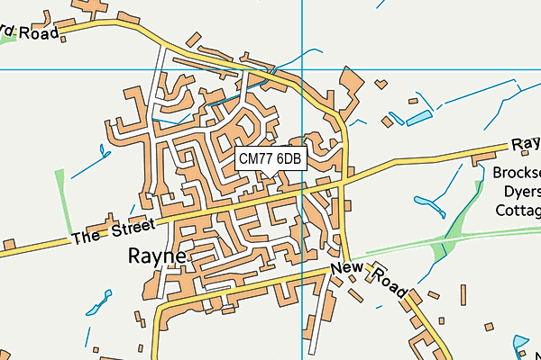 CM77 6DB map - OS VectorMap District (Ordnance Survey)