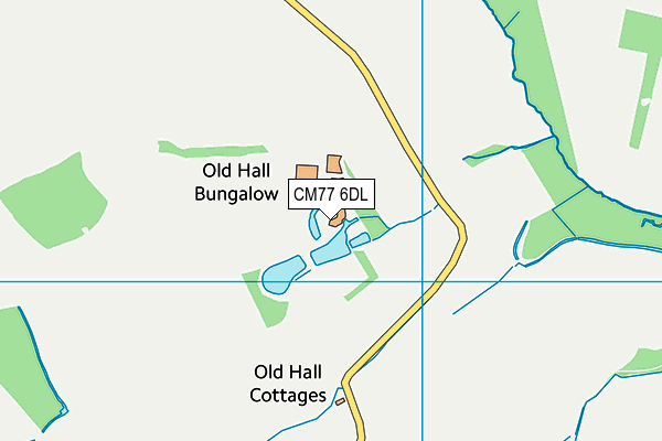 CM77 6DL map - OS VectorMap District (Ordnance Survey)