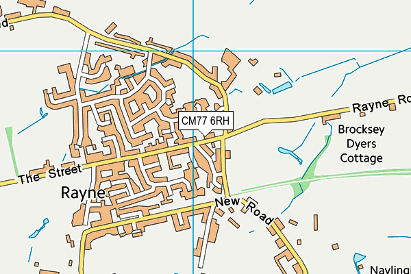 CM77 6RH map - OS VectorMap District (Ordnance Survey)