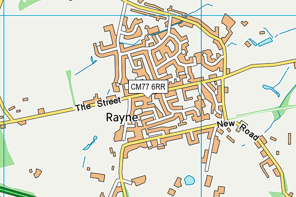 CM77 6RR map - OS VectorMap District (Ordnance Survey)