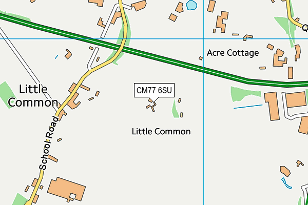 CM77 6SU map - OS VectorMap District (Ordnance Survey)