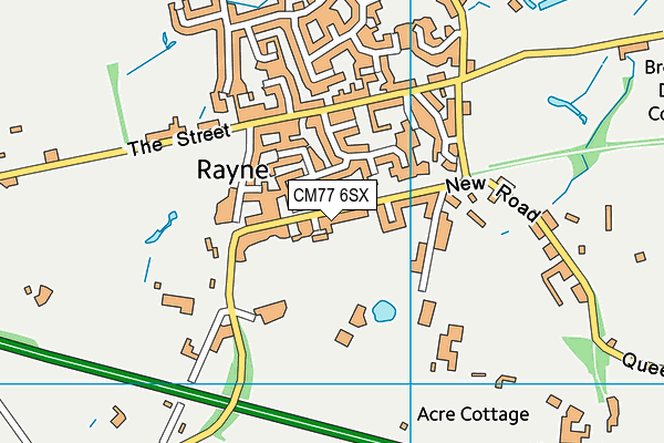 CM77 6SX map - OS VectorMap District (Ordnance Survey)