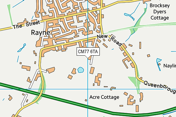 CM77 6TA map - OS VectorMap District (Ordnance Survey)