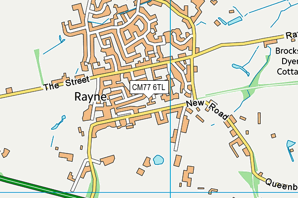 CM77 6TL map - OS VectorMap District (Ordnance Survey)