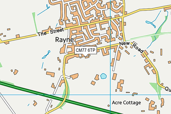 CM77 6TP map - OS VectorMap District (Ordnance Survey)