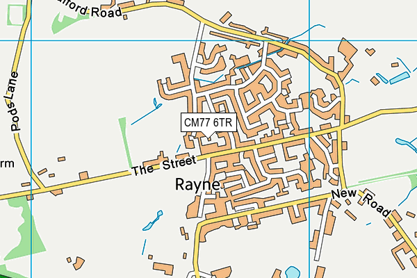 CM77 6TR map - OS VectorMap District (Ordnance Survey)