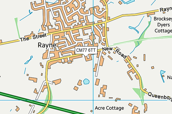 CM77 6TT map - OS VectorMap District (Ordnance Survey)