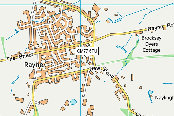 CM77 6TU map - OS VectorMap District (Ordnance Survey)