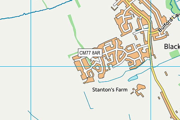 CM77 8AR map - OS VectorMap District (Ordnance Survey)