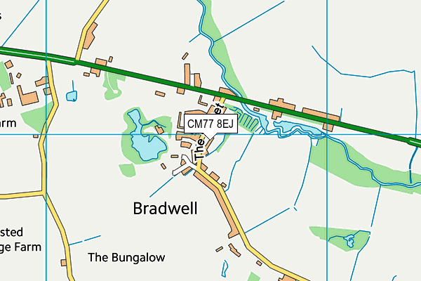 CM77 8EJ map - OS VectorMap District (Ordnance Survey)