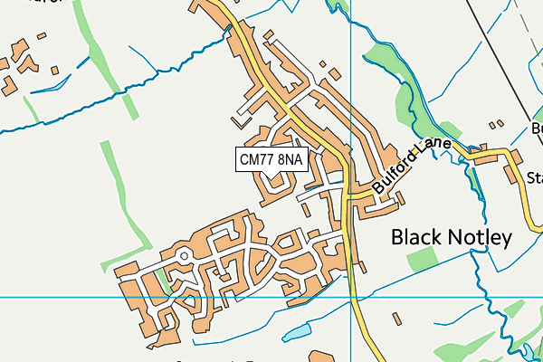 CM77 8NA map - OS VectorMap District (Ordnance Survey)
