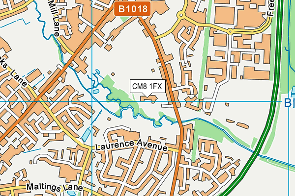 Sauls Bridge Sports Ground map (CM8 1FX) - OS VectorMap District (Ordnance Survey)