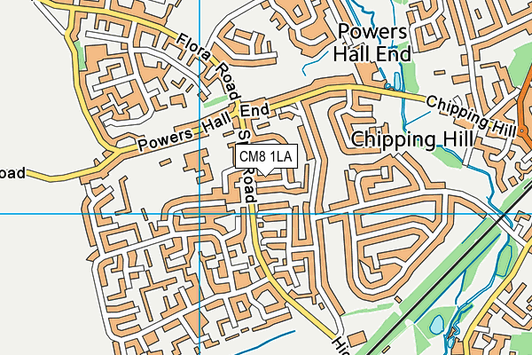 CM8 1LA map - OS VectorMap District (Ordnance Survey)