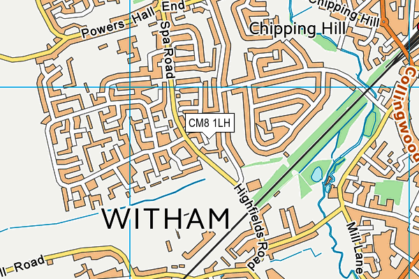 CM8 1LH map - OS VectorMap District (Ordnance Survey)