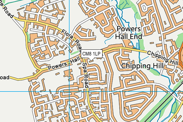 CM8 1LP map - OS VectorMap District (Ordnance Survey)