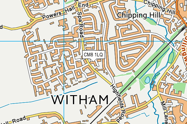 CM8 1LQ map - OS VectorMap District (Ordnance Survey)
