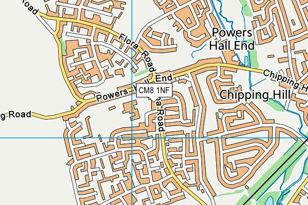 CM8 1NF map - OS VectorMap District (Ordnance Survey)