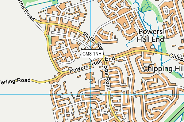 CM8 1NH map - OS VectorMap District (Ordnance Survey)