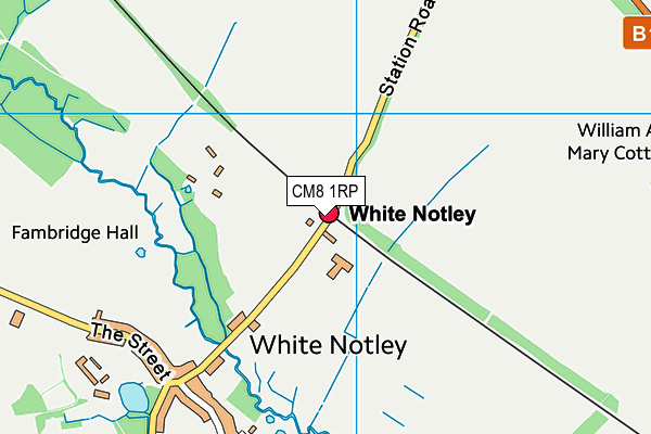 CM8 1RP map - OS VectorMap District (Ordnance Survey)