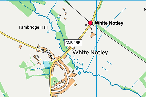 CM8 1RR map - OS VectorMap District (Ordnance Survey)