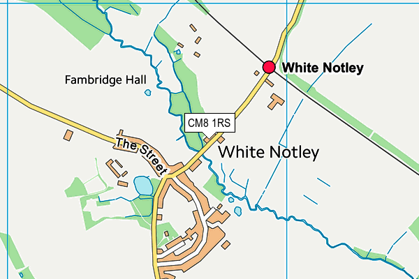 CM8 1RS map - OS VectorMap District (Ordnance Survey)