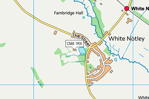 CM8 1RX map - OS VectorMap District (Ordnance Survey)