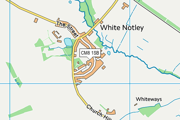 CM8 1SB map - OS VectorMap District (Ordnance Survey)