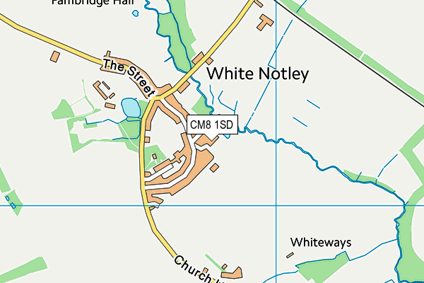 CM8 1SD map - OS VectorMap District (Ordnance Survey)