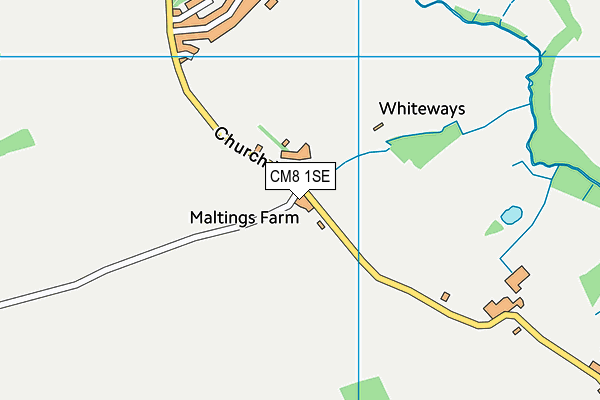 CM8 1SE map - OS VectorMap District (Ordnance Survey)