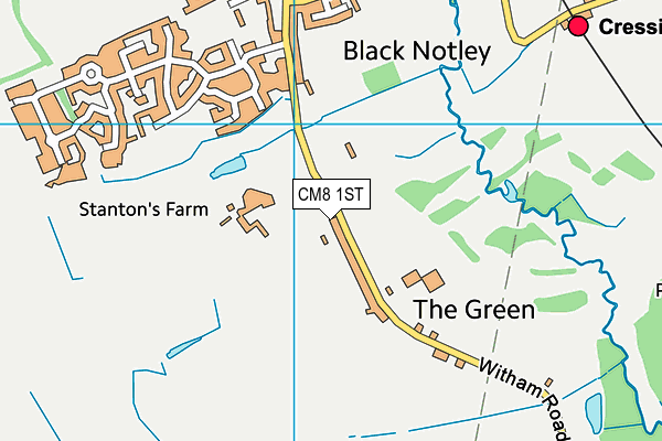 Notleys Golf Club map (CM8 1ST) - OS VectorMap District (Ordnance Survey)