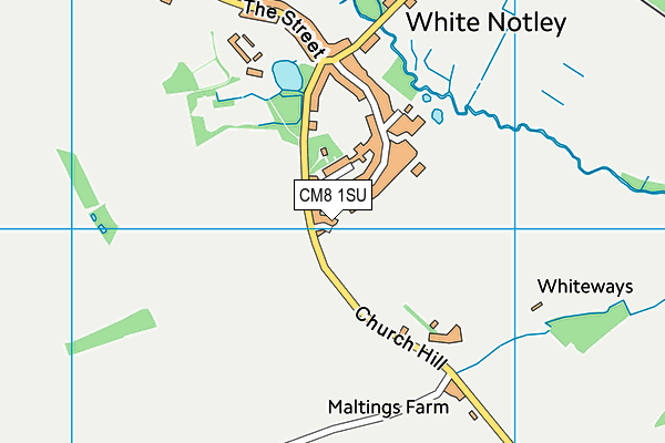 CM8 1SU map - OS VectorMap District (Ordnance Survey)