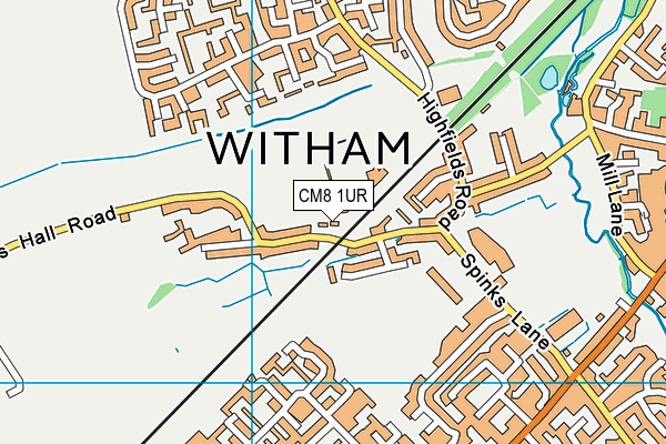 CM8 1UR map - OS VectorMap District (Ordnance Survey)