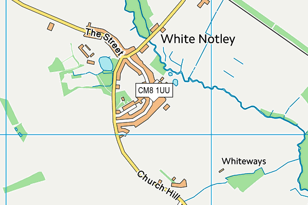 CM8 1UU map - OS VectorMap District (Ordnance Survey)