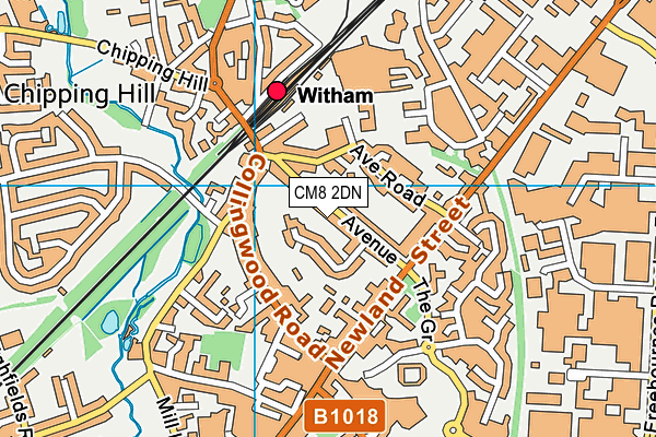 CM8 2DN map - OS VectorMap District (Ordnance Survey)