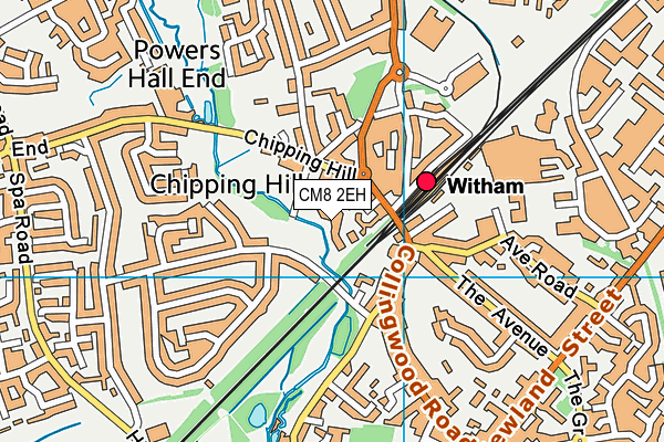 CM8 2EH map - OS VectorMap District (Ordnance Survey)